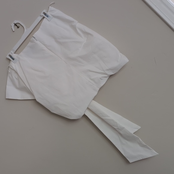 ZARA KNOTTED MINI SKIRT ZW COLLECTION WHITE S M L NWT - Picture 11 of 11